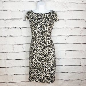 ALYX Shift Dress Leopard Print Cap Sleeve Sz 10